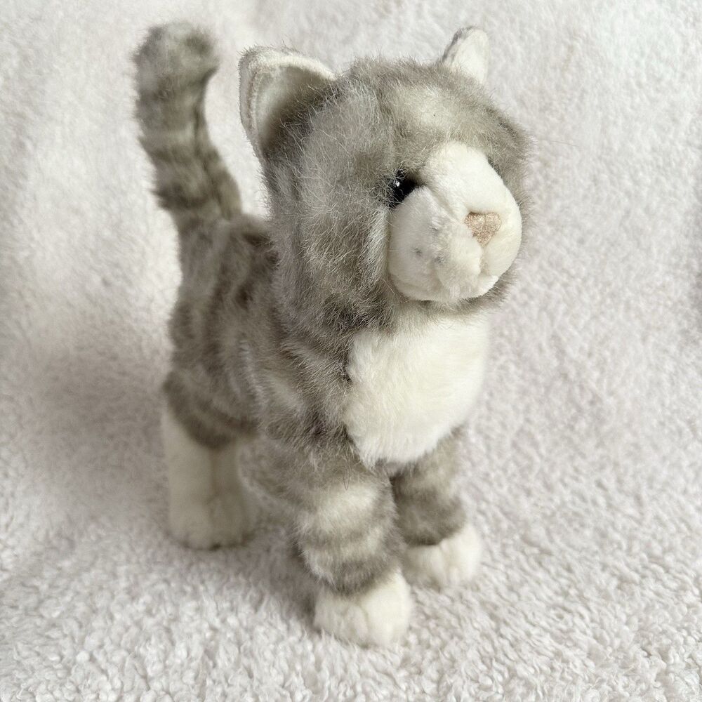 Douglas Cuddle Toys Zipper Gray Tabby Cat Plush Stuffed Animal 10" 1866